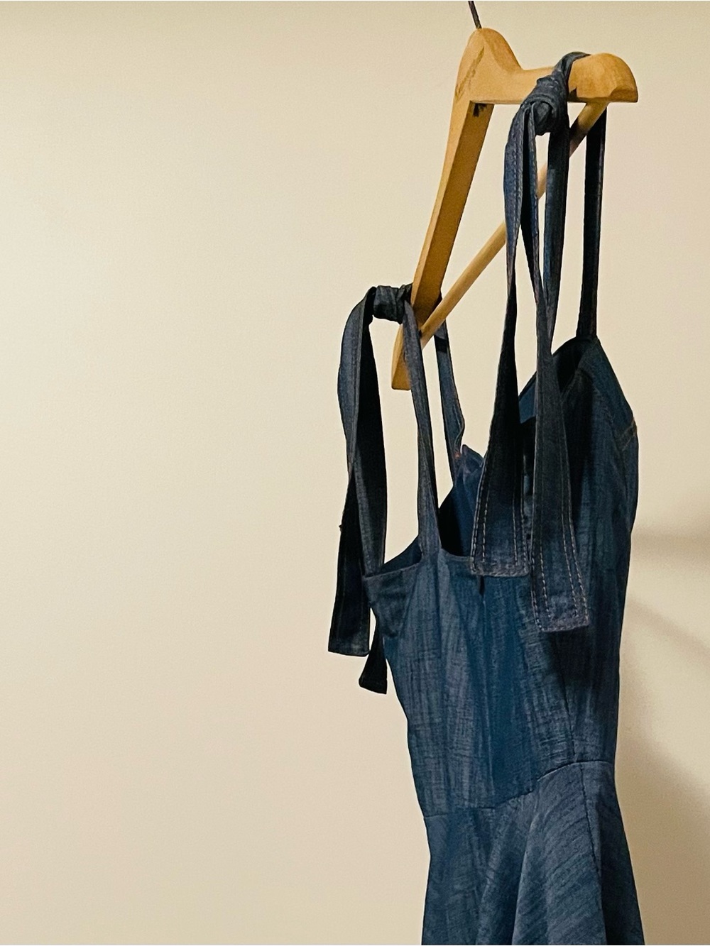 Fervente Denim Sweetheart Tie-Strap Dress - Picture 3 of 10